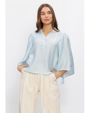 Aaiko Damen Blusen Dahlia Vis 532 - Blau