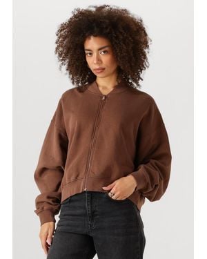 My Essential Wardrobe Damen Pullover & Cardigans Metamw Short Sweat Jacket - Braun