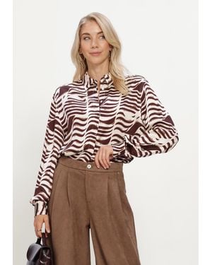 Nukus Damen Blusen Adora Blouse Zebra - Mehrfarbig