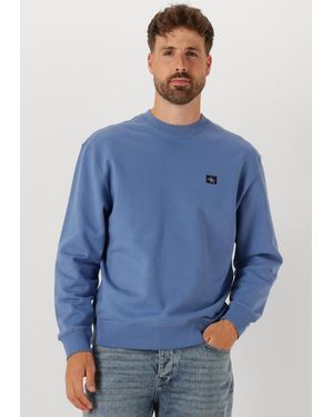 Calvin Klein Herren Pullover & Cardigans Ls Eu Badge 350Terry Cn Swtshrt - Blau