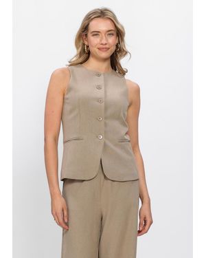 Ydence Damen Blazers Gilet Mellie - Natur