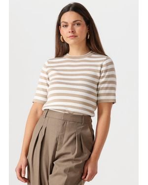 Object Damen Tops & T-Shirts Objester S/S New Knit Pullover - Natur