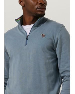 Paul Smith Pullover Sweater Half Zip Zeb Bad Herren - Blau