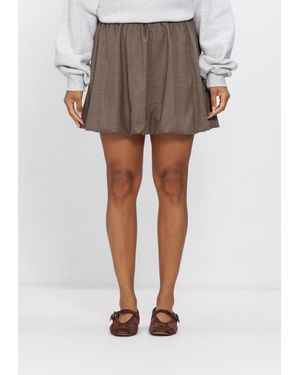 Second Female Damen Röcke Oline Mini Baloon Skirt - Grau