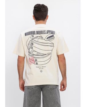 Woodbird Herren Polos & T-Shirts Wbbaine Nopa Tee - Weiß