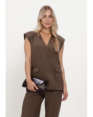 Minus Damen Blazers Mswelma Vest - Braun