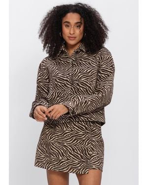 Object Damen Jacken Objthea L/Sre Short Jacket - Braun