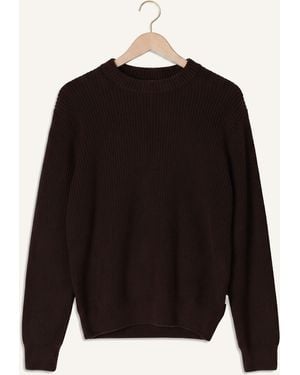 Les Deux Jungen Pullover & Cardigans Rib Crewneck Knit - Schwarz