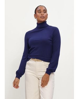 Silvian Heach Damen Pullover & Cardigans Sweater Turtleneck Recik - Blau