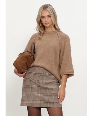 Simplee Damen Pullover & Cardigans Knit-Karm-Bou-26-3 - Natur