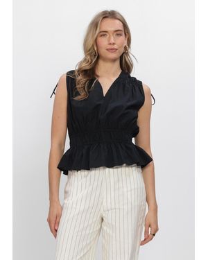 Second Female Damen Tops & T-Shirts Carpi Top - Schwarz