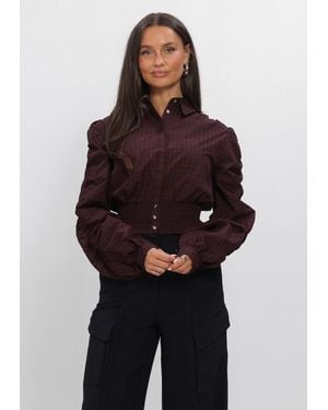 Aaiko Damen Blusen Beaudine Collar Co 527 - Lila