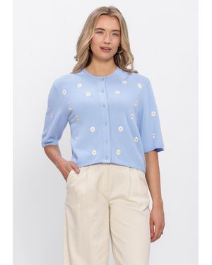 Object Damen Pullover & Cardigans Objthess 3/4 Sleeve Cardigan - Blau