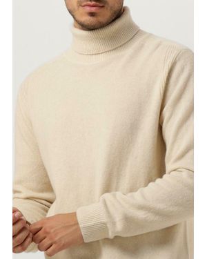 Anerkjendt Rollkragenpullover Aknico Solid Roll Neck Lambswool Herren - Natur