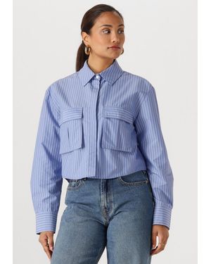 WITHBLACK Damen Blusen Wbllemon Ls Cropped Shirt - Blau