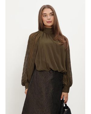 Y.A.S Damen Blusen Yasolera Ls Top S - Braun