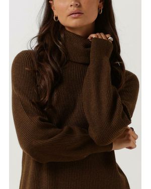 Object Minikleid Malena L/S Rollneck Dress Damen - Braun