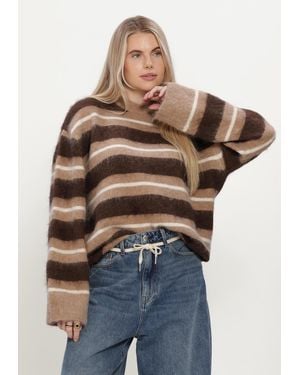 Catwalk Junkie Damen Pullover & Cardigans Brushed Striped Knit - Mehrfarbig