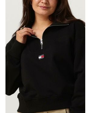 Tommy Hilfiger Pullover Bxy 1/4 Zip Xs Badge - Schwarz