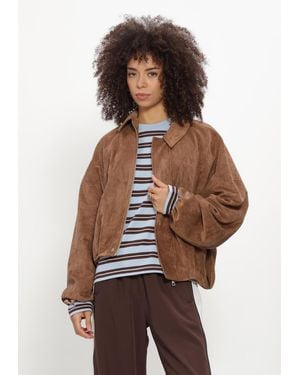 Catwalk Junkie Damen Jacken Faux Suede Jacket - Braun
