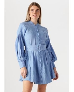 Scarlett Poppies Damen Kleider Berite Short Dress - Blau