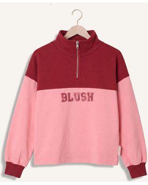 Petit Blush Mädchen Pullover & Cardigans Zipper Sweater - Pink