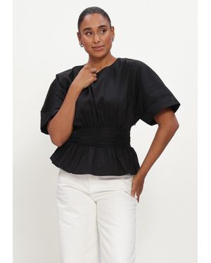 Neo Noir Damen Blusen Annegret Poplin Blouse - Schwarz
