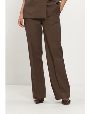 Minus Damen Hosen Mswelma Mid Waist Pant - Braun