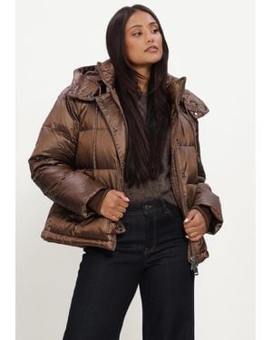 Mos Mosh Damen Jacken Mmjilly Metallic Down Jacket - Braun