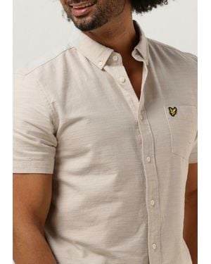 Lyle & Scott Casual-Oberhemd Cotton Slub Short Sleeve Shirt Herren - Natur