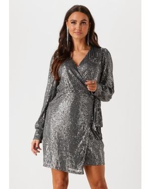 Colourful Rebel Damen Kleider Xita Sequins Real Wrap Dress - Grau