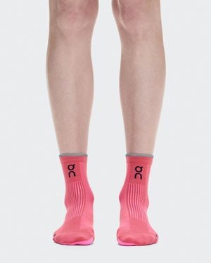 On Shoes Elite Run Sock Mid - Pink