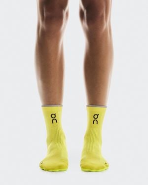 On Shoes Elite Run Sock Mid - Jaune