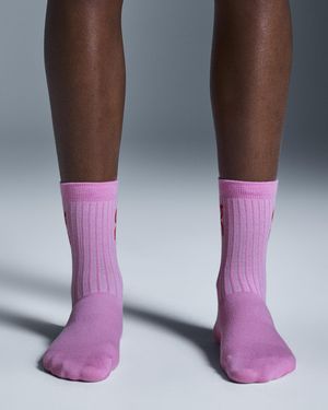 On Shoes Logo Sock High 3P - Purple