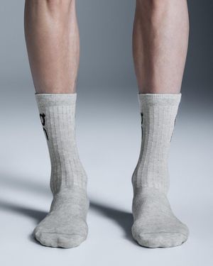 On Shoes Logo Sock High 3P - Grey