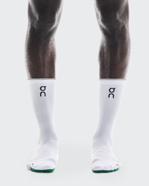 On Shoes Elite Run Sock High - White