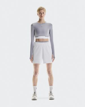 On Shoes Train Lg Sleeve Crop - White