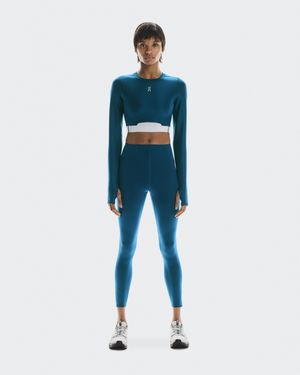 On Shoes Train Tights 7/8 - Blue