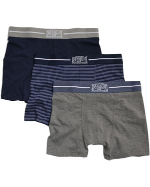 Original Penguin 3 Pack Boxers In Grey - Blue