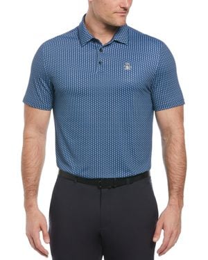 Original Penguin All Over Pete Print Golf Polo - Blue
