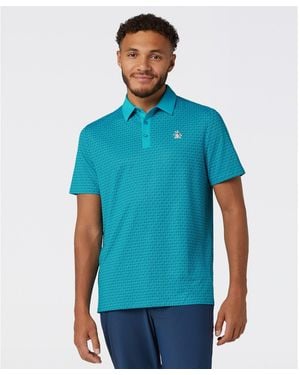 Original Penguin Pete's Tee Time Golf Polo In Caribbean Sea - Blue