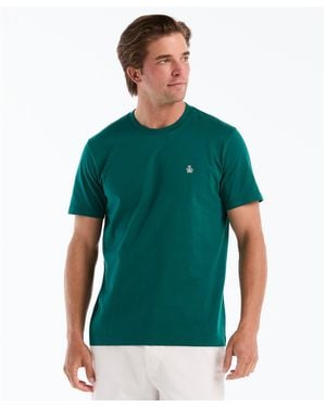 Original Penguin Sticker Pete Logo T-shirt In Storm - Green