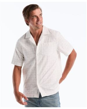 Original Penguin Embroidered Penguin Short Sleeve Shirt In Bright White