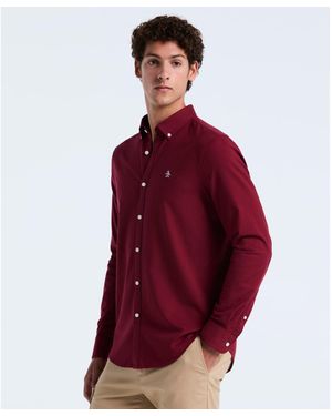 Original Penguin Oxford Shirt In Cabernet - Red