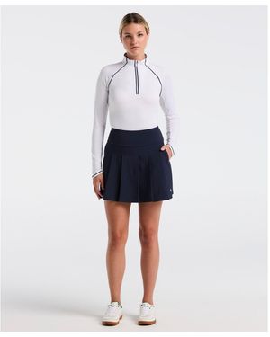 Original Penguin Women's Pleated 17" Golf Skort In Black Iris - Blue