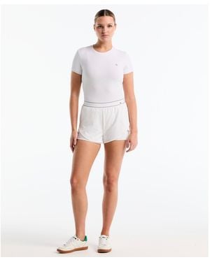 Original Penguin Women's Tennis Short With Striped Pete In Bright White