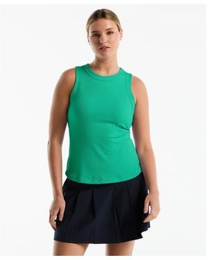 Original Penguin Women's Ribbed Tennis Tank Top In Emerald - Green