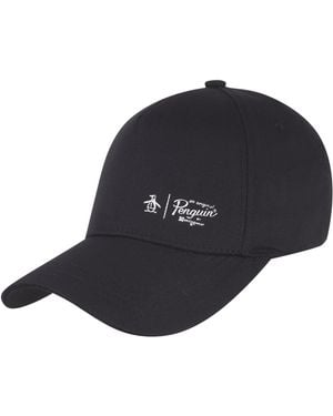 Original Penguin Stephen Basic 6 Panel Cap In Black - Blue