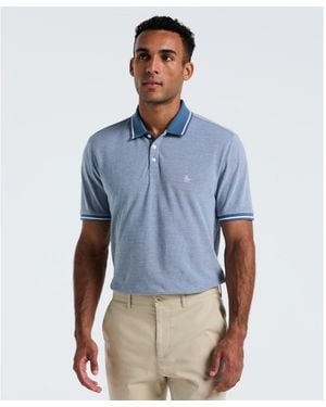 Original Penguin Birdseye Pique Tipped Polo Shirt In Copen Blue