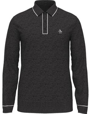 Original Penguin The Earl Merino Wool Blend Golf Jumper - Black
